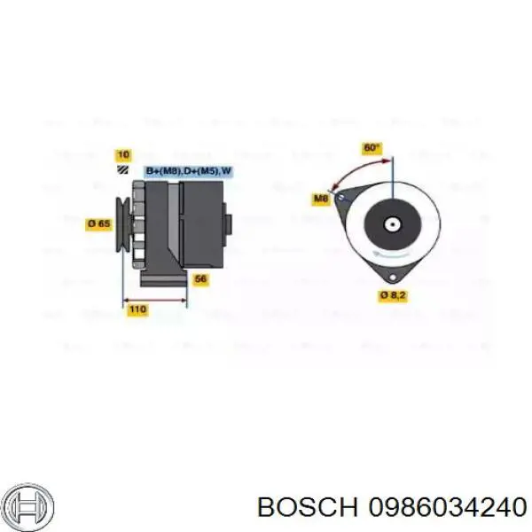 0986034240 Bosch генератор