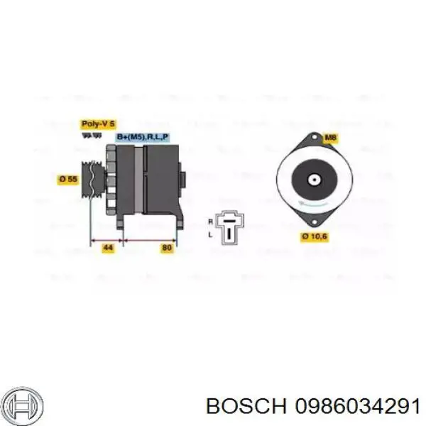 0986034291 Bosch генератор