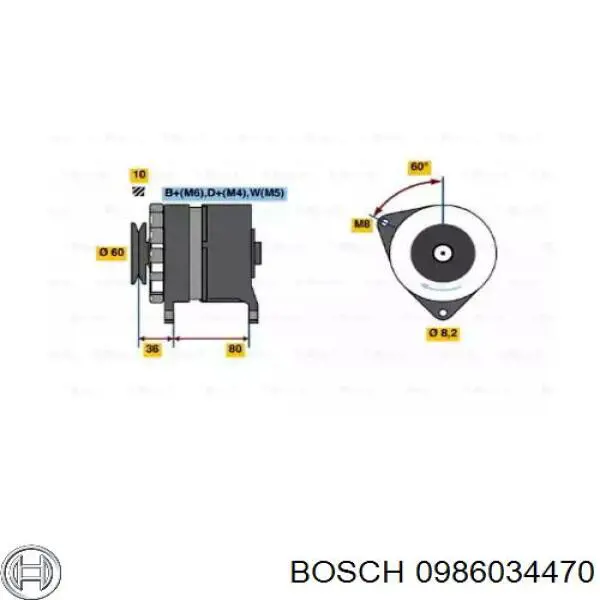 0986034470 Bosch генератор