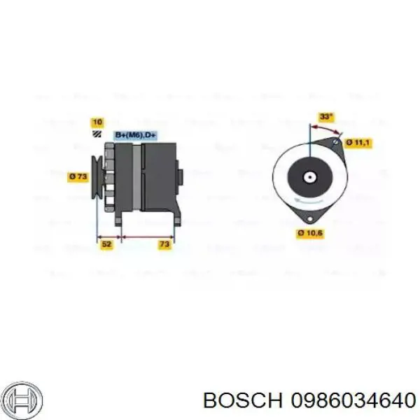0986034640 Bosch генератор