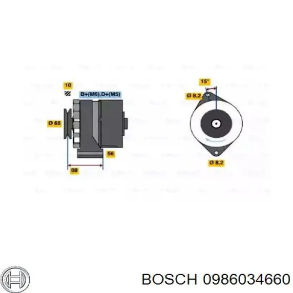 0986034660 Bosch генератор