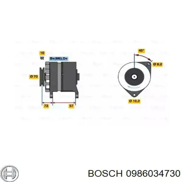 0986034730 Bosch генератор
