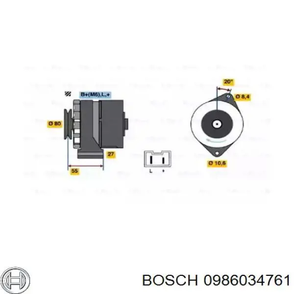 0986034761 Bosch генератор