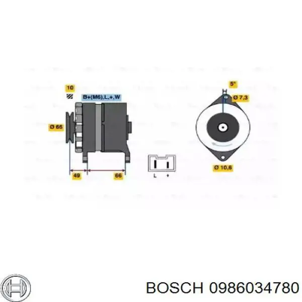 0986034780 Bosch генератор