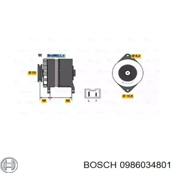 0986034801 Bosch генератор
