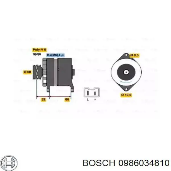 0986034810 Bosch генератор