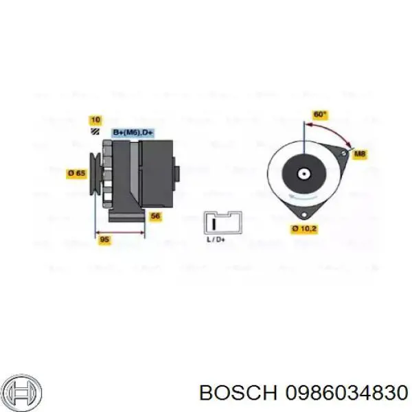 0986034830 Bosch генератор