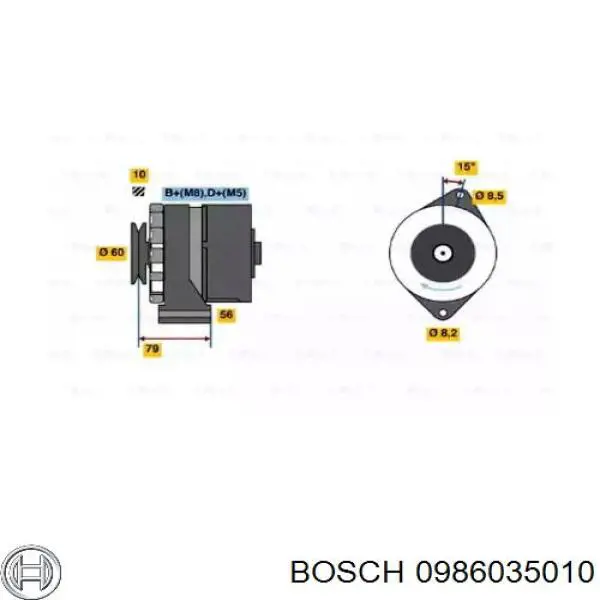 0986035010 Bosch генератор