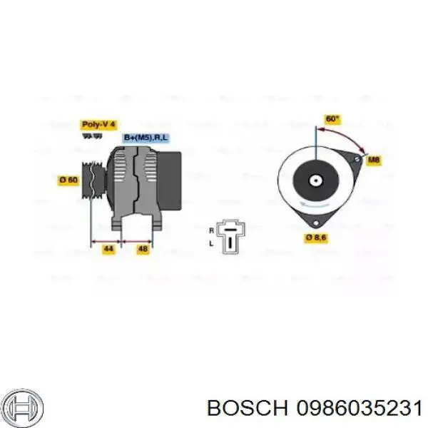 0986035231 Bosch генератор
