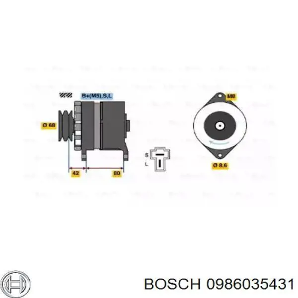 0986035431 Bosch генератор