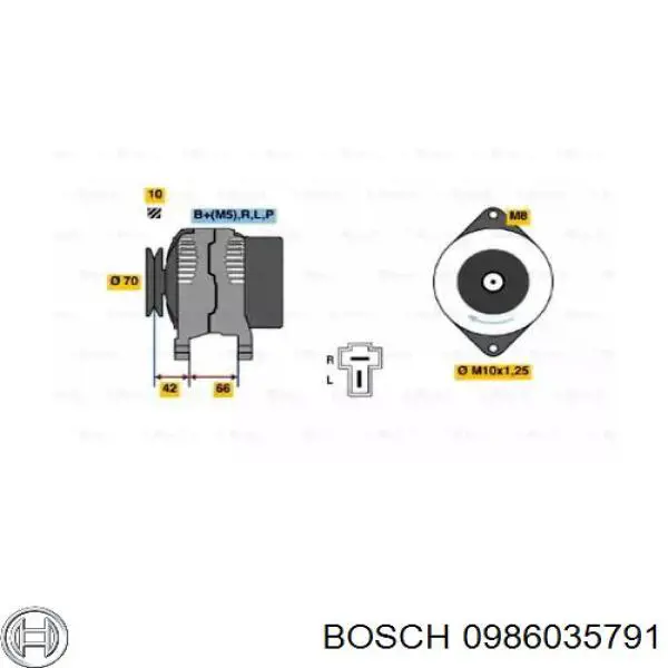 0986035791 Bosch генератор