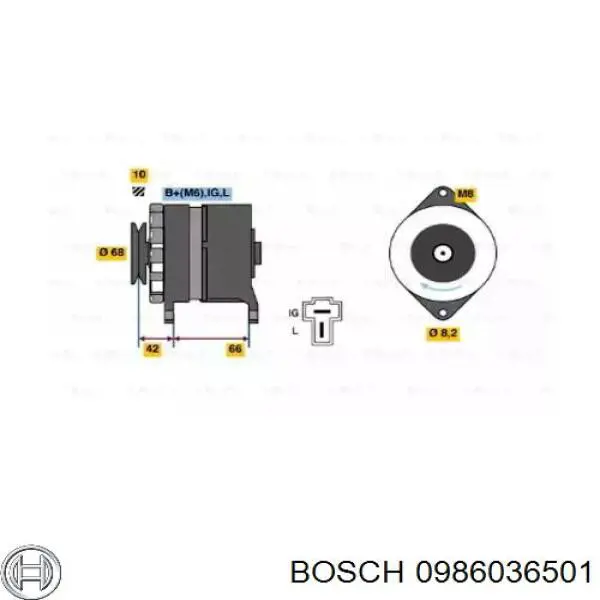 Генератор 0986036501 Bosch