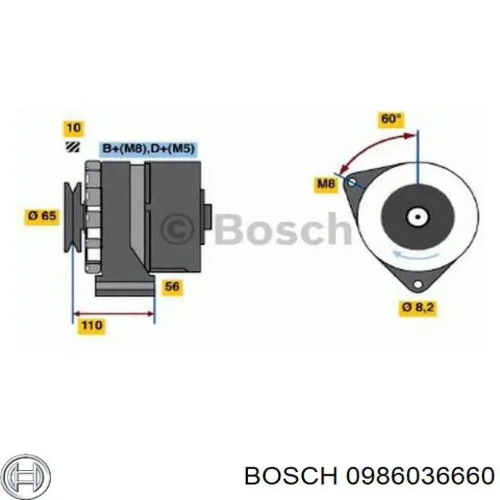 0986036660 Bosch Генератор автомобильный