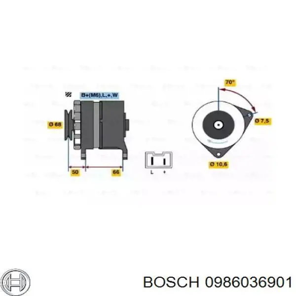 Генератор 0986036901 Bosch