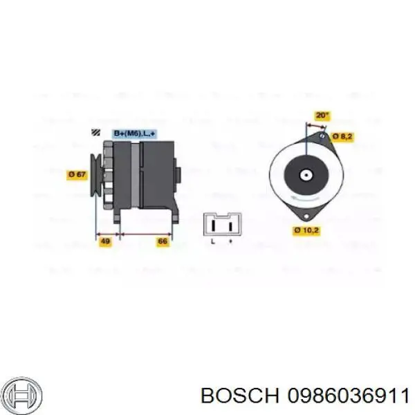 0986036911 Bosch генератор