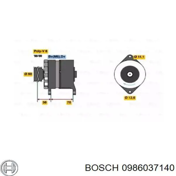 0986037140 Bosch генератор