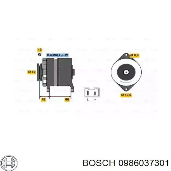0986037301 Bosch генератор