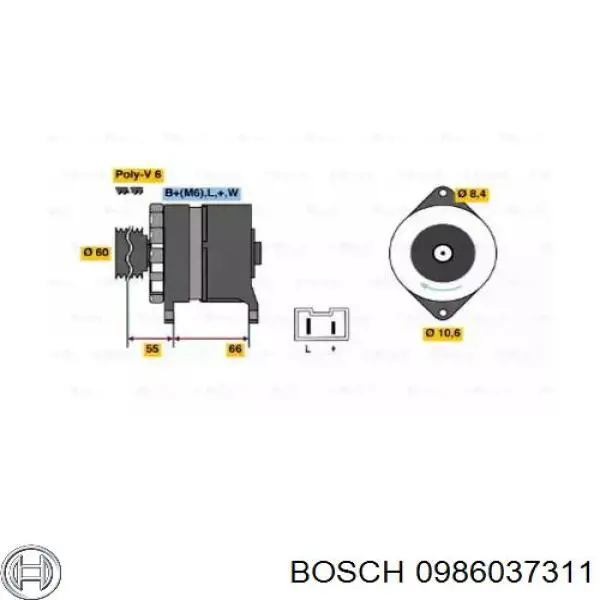 0986037311 Bosch генератор