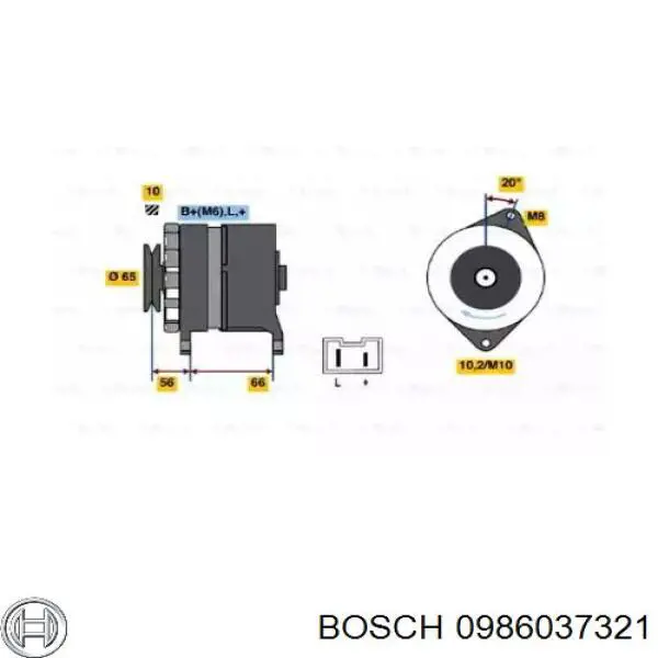 Генератор 0986037321 Bosch