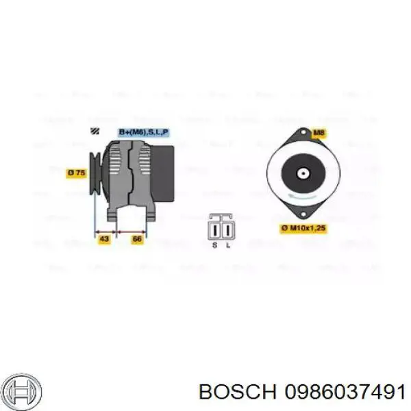0986037491 Bosch генератор