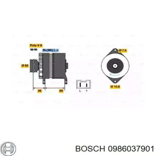0986037901 Bosch генератор