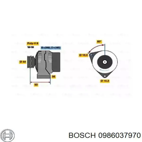 0986037970 Bosch генератор