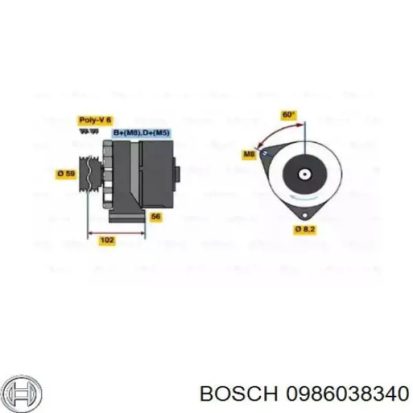 0986038340 Bosch генератор