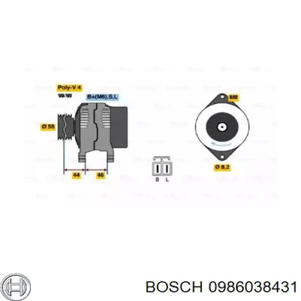 0986038431 Bosch генератор