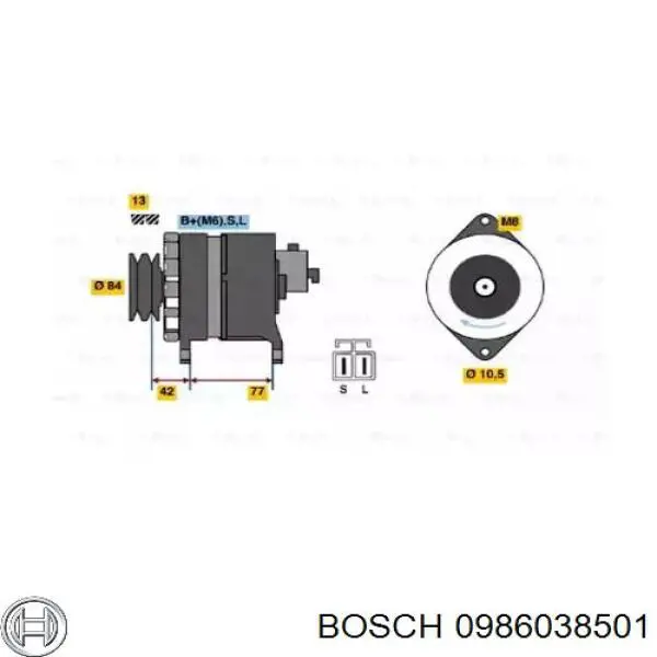 0986038501 Bosch генератор