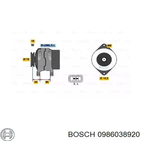 0986038920 Bosch генератор