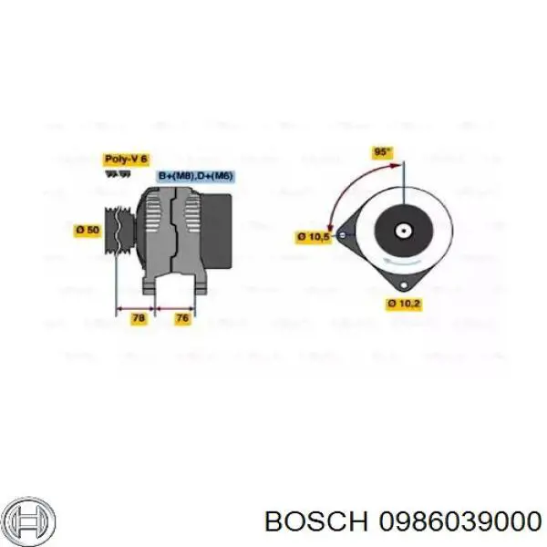 0986039000 Bosch генератор