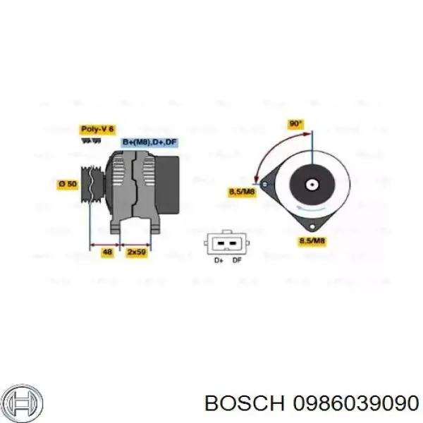 0986039090 Bosch генератор
