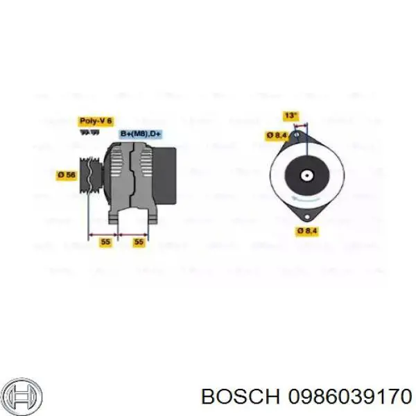 0986039170 Bosch генератор