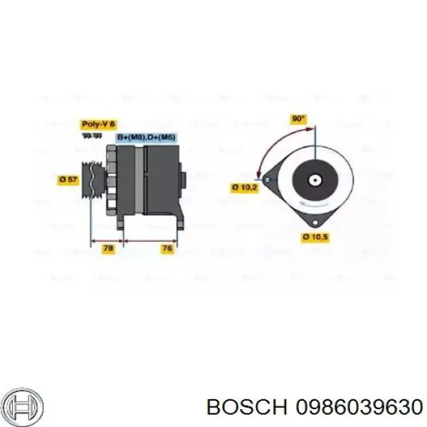 0986039630 Bosch генератор