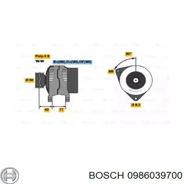 0986039700 Bosch генератор