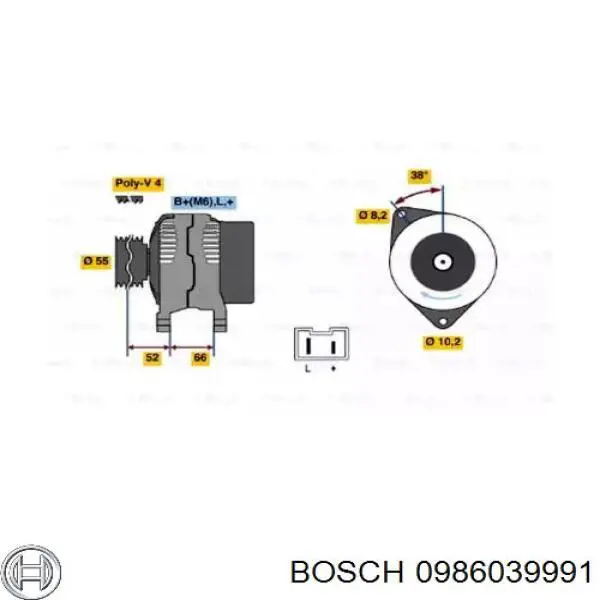 0986039991 Bosch генератор