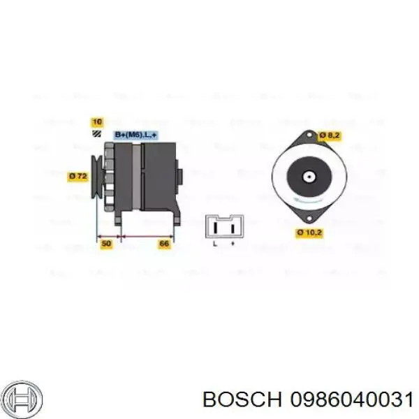 0986040031 Bosch генератор