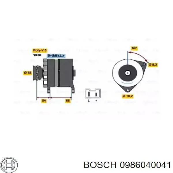 0986040041 Bosch генератор