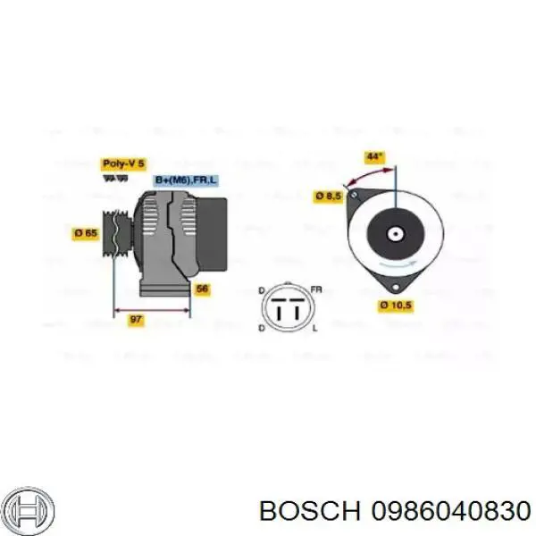 0986040830 Bosch генератор