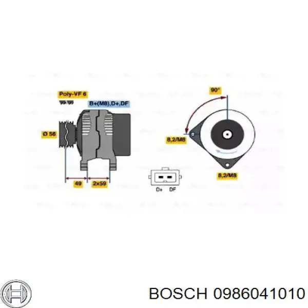 0986041010 Bosch генератор