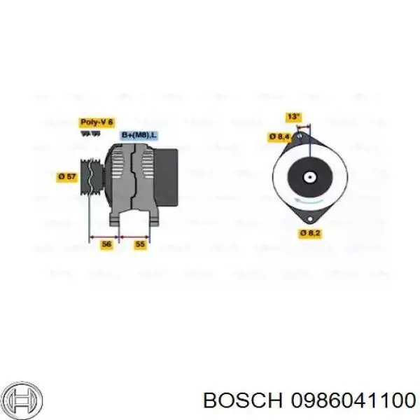 0986041100 Bosch генератор