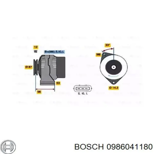 0986041180 Bosch генератор
