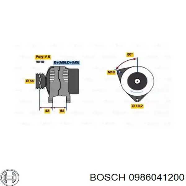 0986041200 Bosch генератор