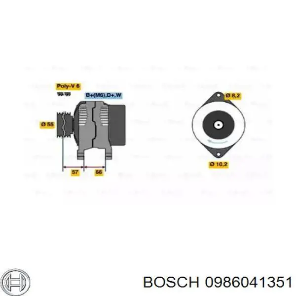 Генератор 0986041351 Bosch