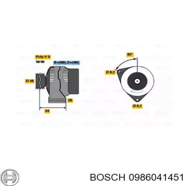 0986041451 Bosch генератор