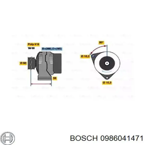 0986041471 Bosch генератор