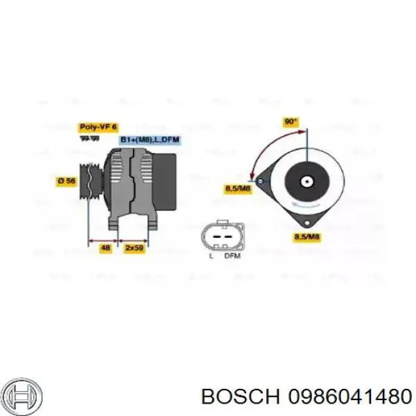 0986041480 Bosch генератор