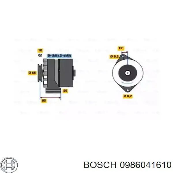 0986041610 Bosch генератор