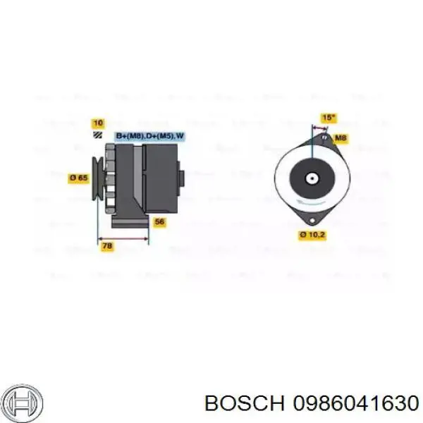 0986041630 Bosch генератор