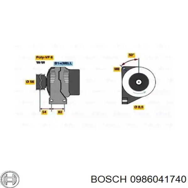 Генератор 0986041740 Bosch